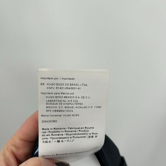 HUGO BOSS Men's 100% Wool Dark Gray Straight Leg Trouser Dress Pants Size 36 - Picture 8 of 8